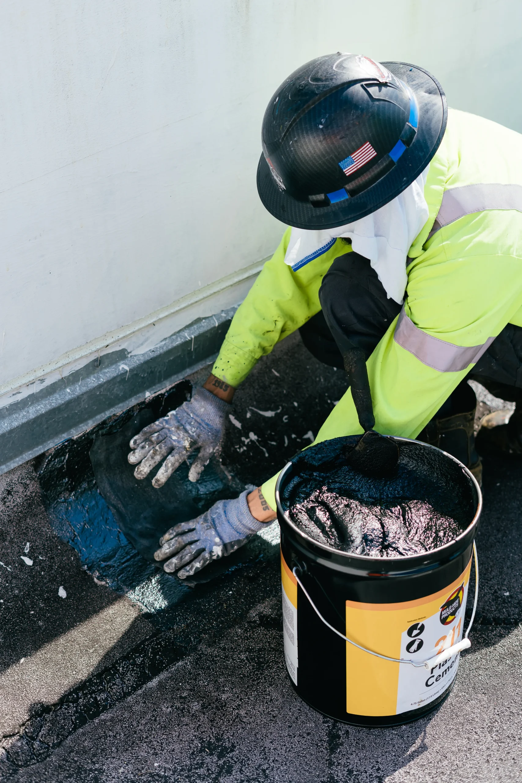 Roofing professionals working on a home improvement project